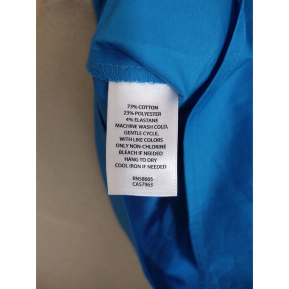 Halogen Tank Top Women's Small Blue Drawstring Sleeveless Classic Chic Shirt NWT - Picture 5 of 6